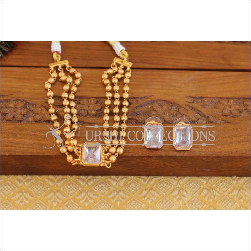 Matte Finish Necklace Set M2443 - Necklace Set