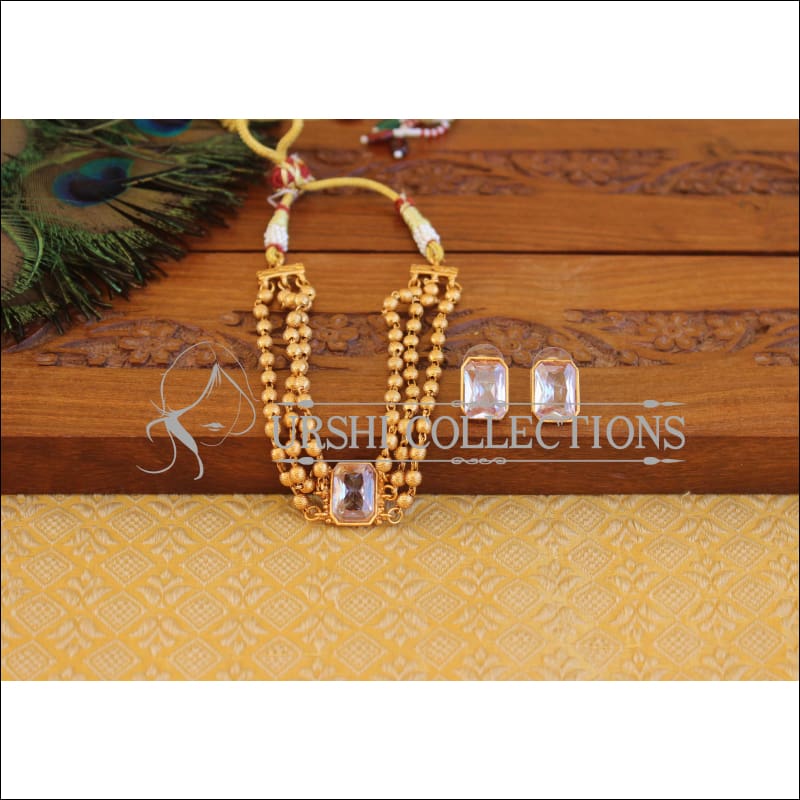 Matte Finish Necklace Set M2443 - Necklace Set