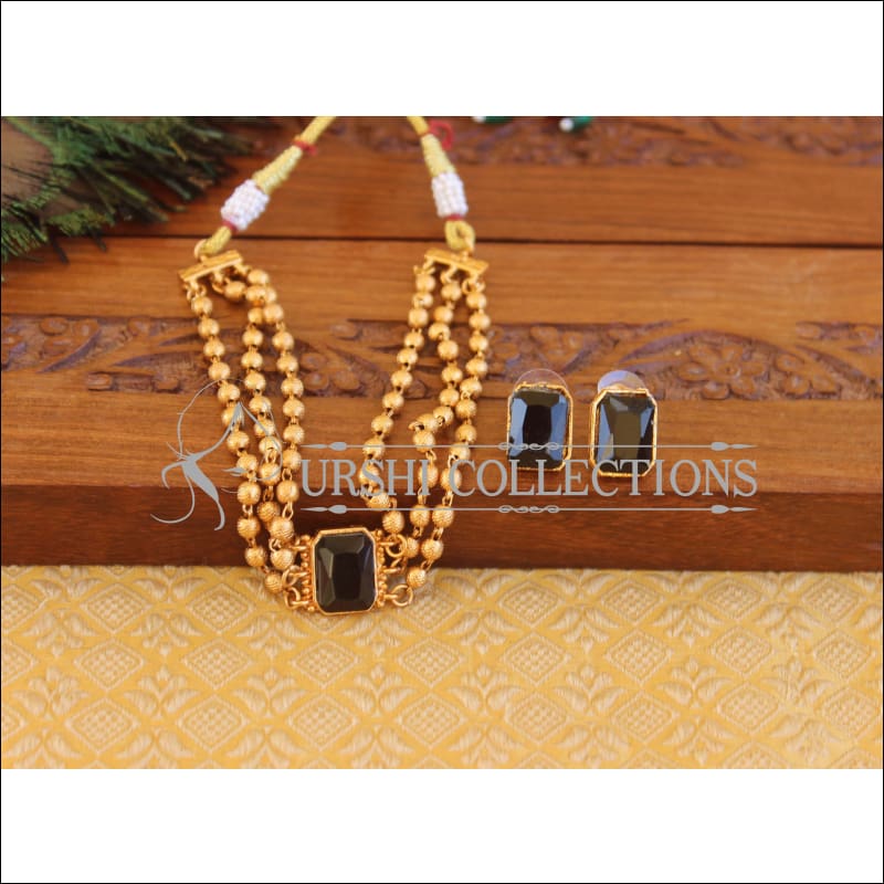 Matte Finish Necklace Set M2444 - Necklace Set