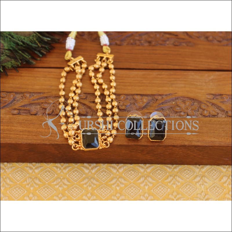 Matte Finish Necklace Set M2444 - Necklace Set