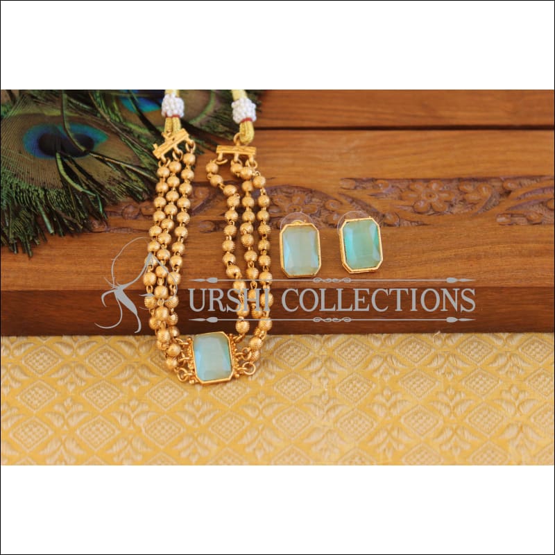 Matte Finish Necklace Set M2445 - Necklace Set