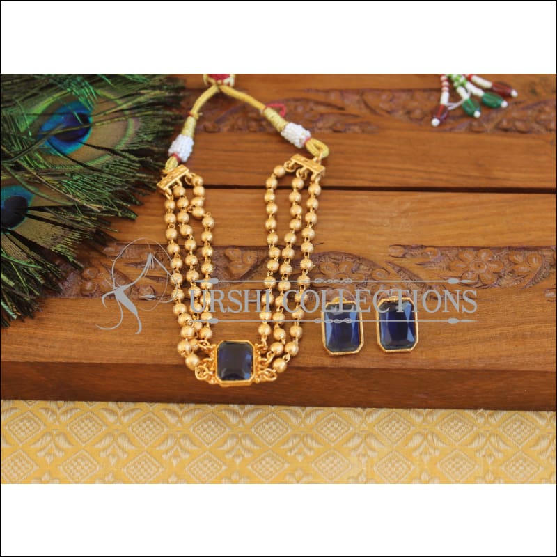 Matte Finish Necklace Set M2447 - Necklace Set