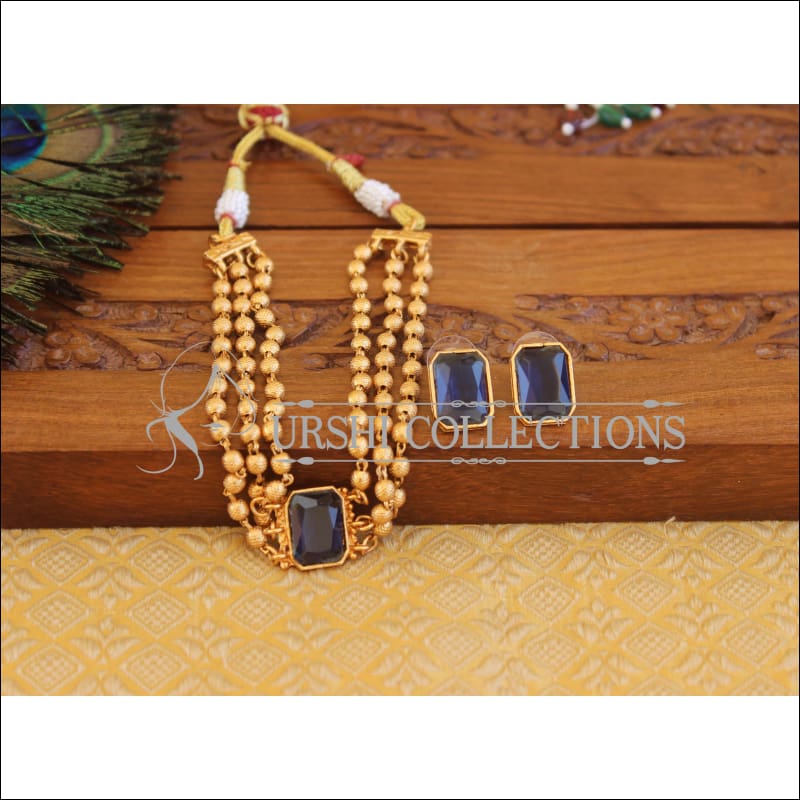 Matte Finish Necklace Set M2447 - Necklace Set