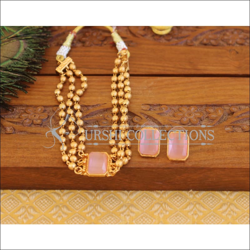 Matte Finish Necklace Set M2448 - Necklace Set