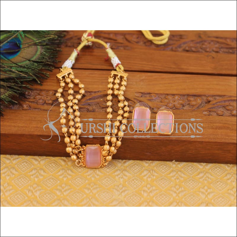 Matte Finish Necklace Set M2448 - Necklace Set