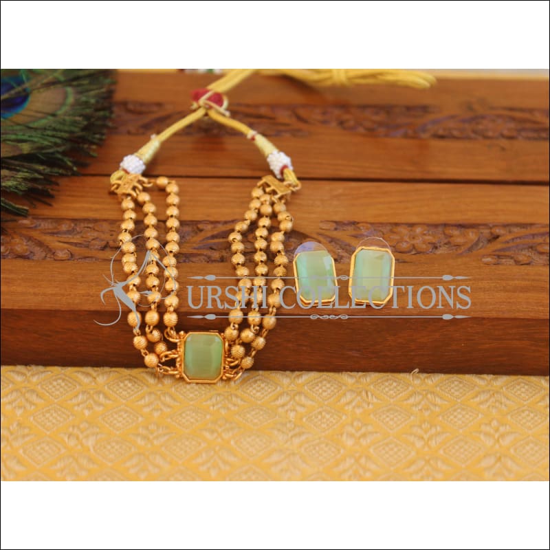 Matte Finish Necklace Set M2449 - Necklace Set