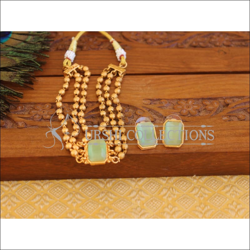 Matte Finish Necklace Set M2449 - Necklace Set