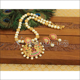 Matte Finish Peacock Necklace set M1266 - Necklace Set