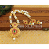 Matte Finish Rubby Necklace set M1270 - Multi color - Necklace Set
