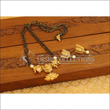 Matte Finish Temple Black Beads Necklace Set M1383 - Necklace Set