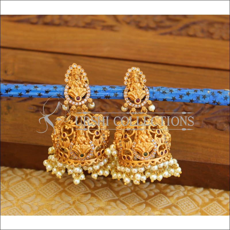 Matte finish Temple earrings M1217 - Earrings