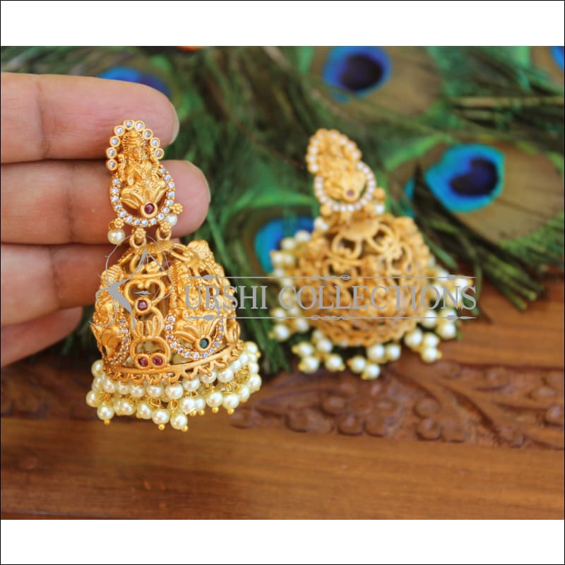 Matte finish Temple earrings M1217 - Earrings