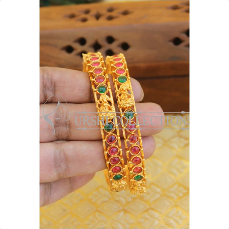 Matte finish temple earrings M683 - Bangles