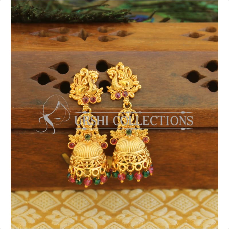 Matte finish Temple earrings M746 - multy - Earrings