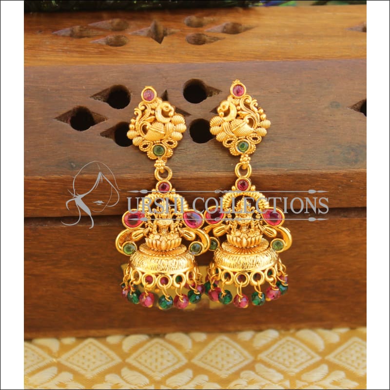 Matte finish Temple earrings M748 - multy - Earrings