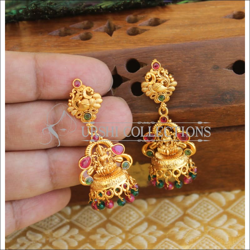 Matte finish Temple earrings M748 - Earrings