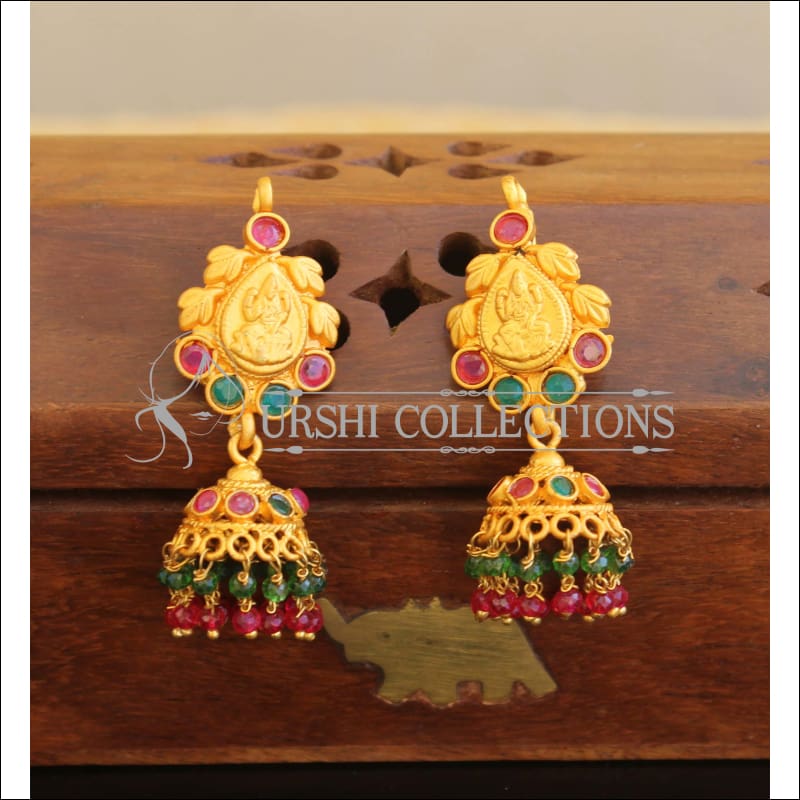 Matte finish temple earrings M771 - Earrings
