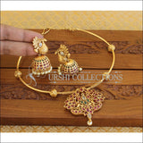 Matte Finish Temple Kempu Balaji Necklace Set M1320 - Necklace Set