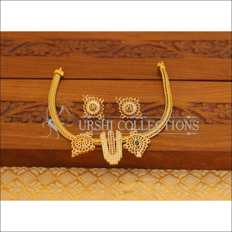 Matte Finish Temple Necklace Set M1370 - Necklace Set