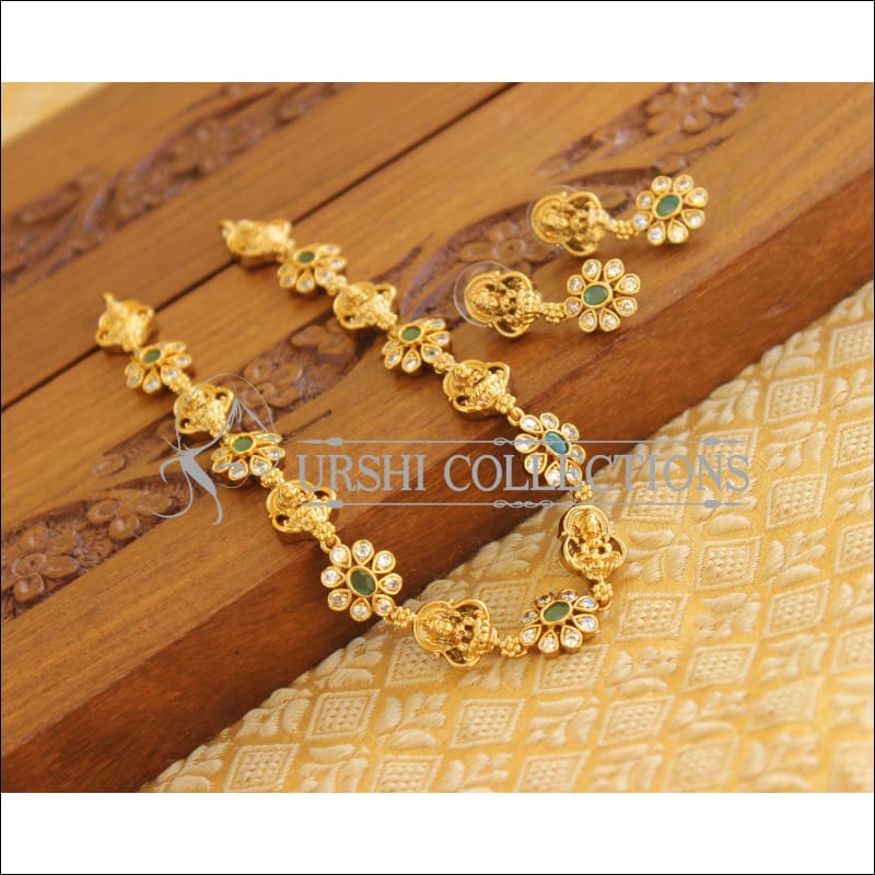 Matte Finish Temple Necklace Set M1377 - Necklace Set