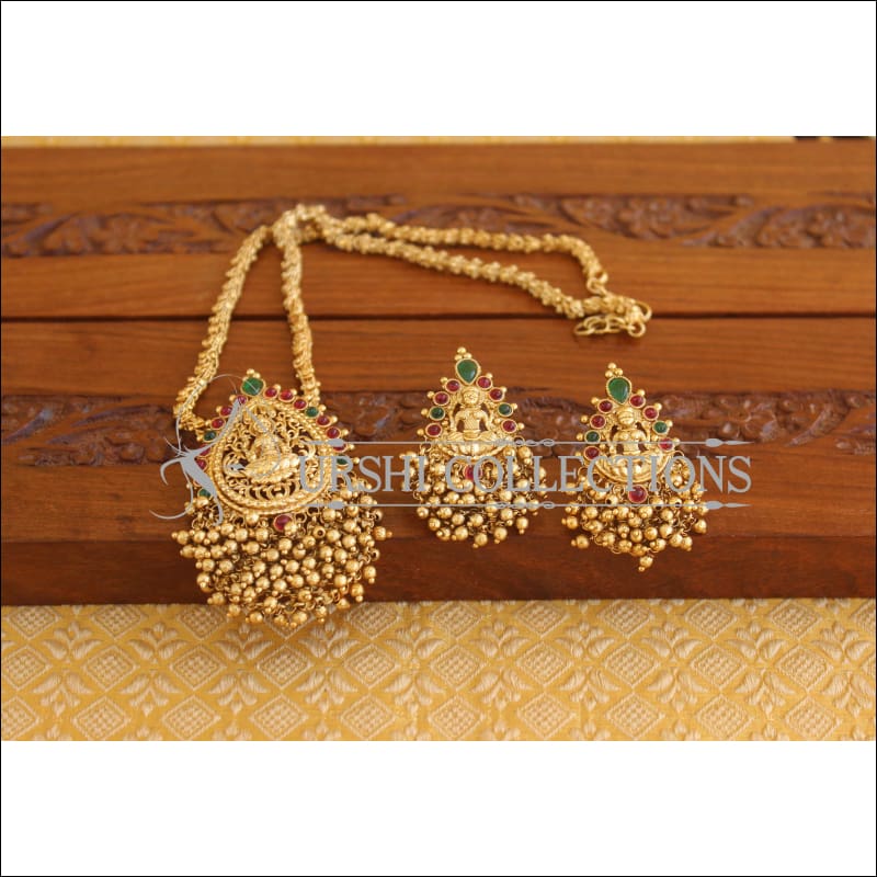 Matte Finish Temple Necklace Set M2216