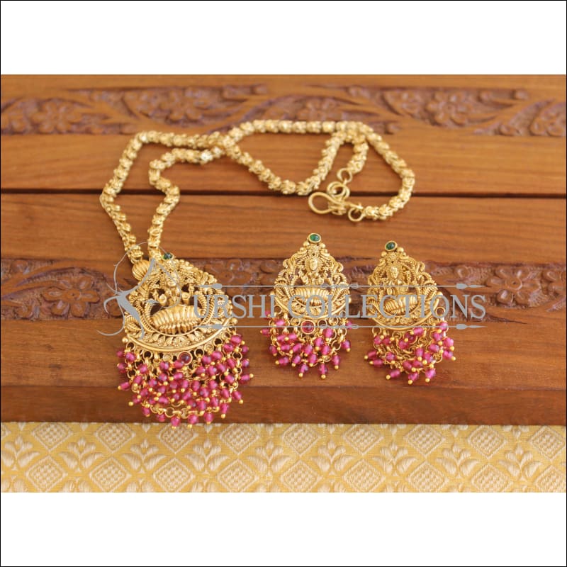 Matte Finish Temple Necklace Set M2218