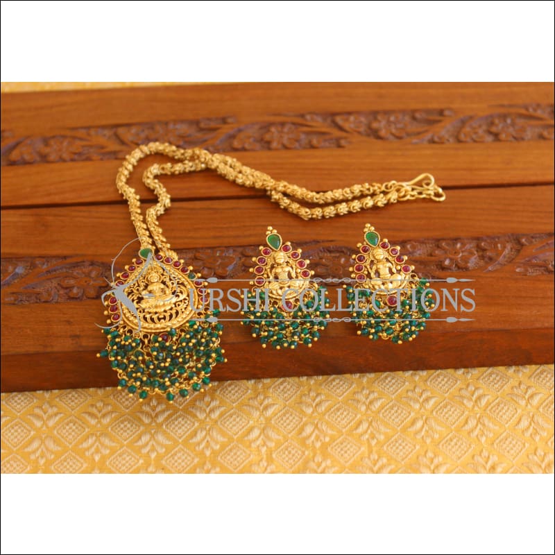 Matte Finish Temple Necklace Set M2219