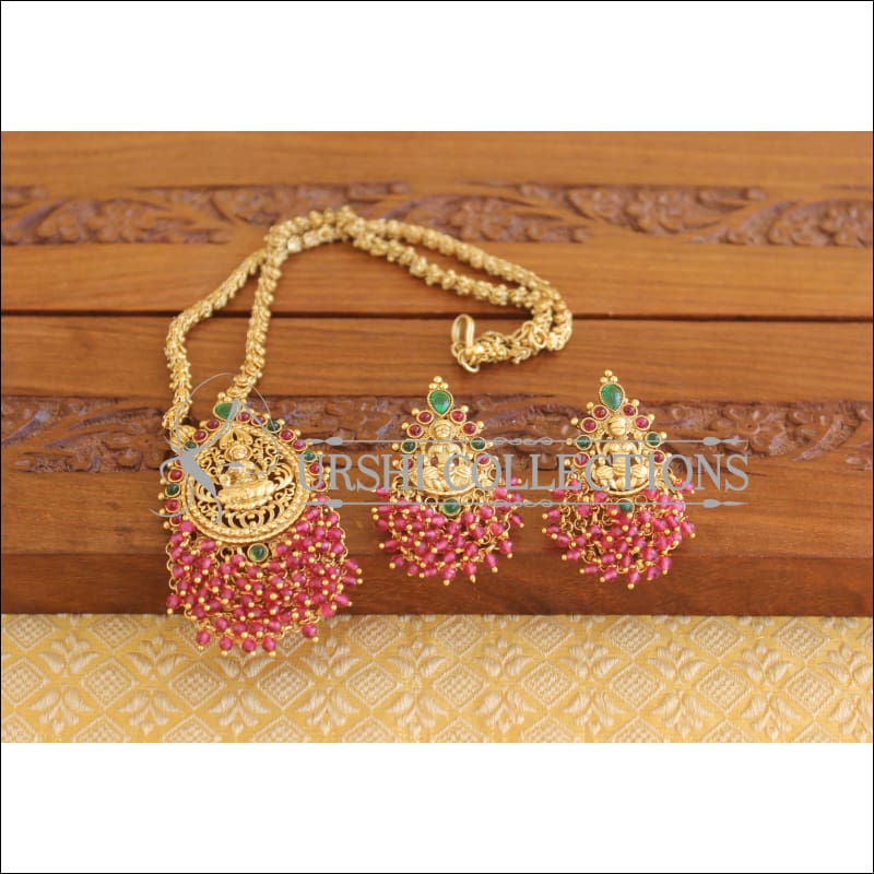 Matte Finish Temple Necklace Set M2220