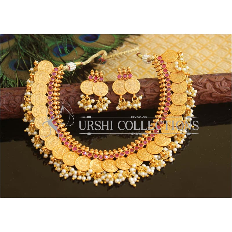 Matte finish temple necklace set M714 - Necklace Set