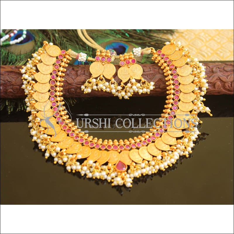 Matte finish temple necklace set M715 - Necklace Set