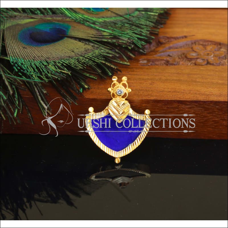 Palakka blue colour small pendant M985 - Pendant Set