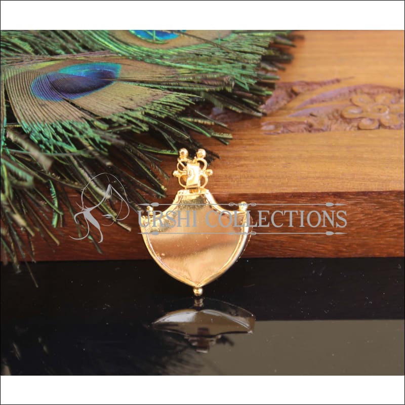 Palakka Red colour small pendant M987 - Pendant Set