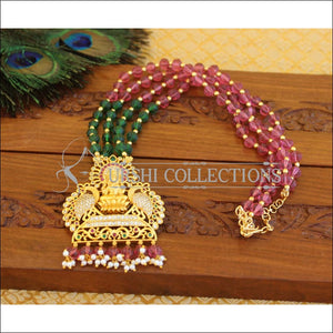 Temple handmade pumpkin beads necklace M754 - Necklace Set