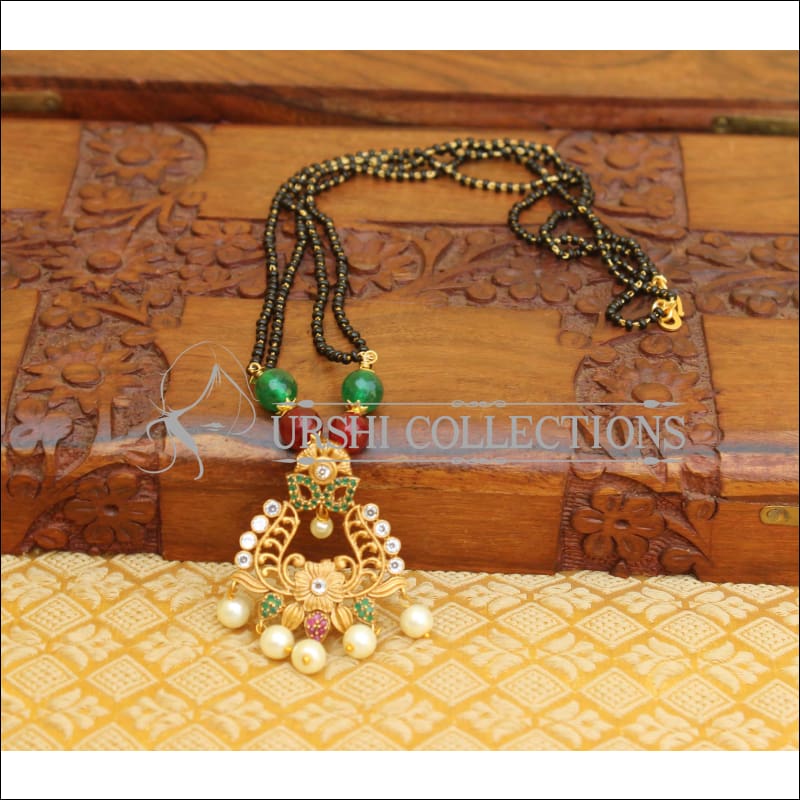 BEAUTIFUL DESIGNER BLACK BEADS NECKLACE UTV568 - Necklace Set