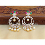 Beautiful Designer CZ earrings Set UC-NEW527 - Green and Ruby - Earrings