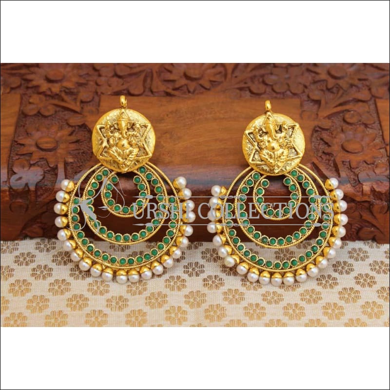 Beautiful Designer Earrings Set UC-NEW851 - Green - Earrings