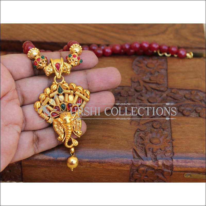 BEAUTIFUL DESIGNER GERU POLISH NECKLACE UTV580 - Necklace Set