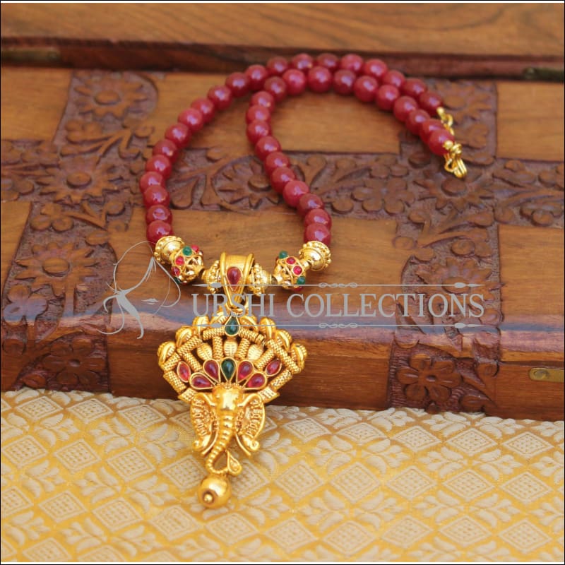 BEAUTIFUL DESIGNER GERU POLISH NECKLACE UTV580 - Necklace Set