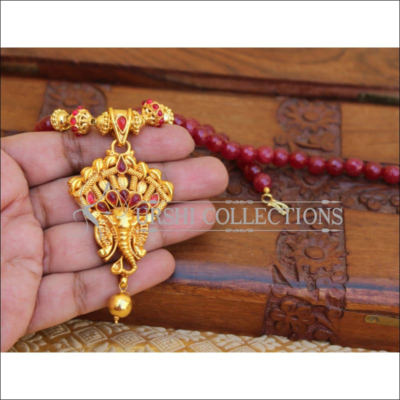 BEAUTIFUL DESIGNER GERU POLISH NECKLACE UTV581 - Necklace Set