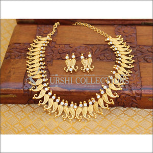BEAUTIFUL DESIGNER GOLD PLATED NECKLACE SET UTV757 - Necklace Set