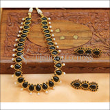 Beautiful Designer Kempu Necklace Set UC-NEW718 - Black - Necklace Set