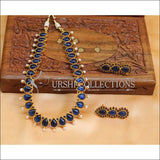 Beautiful Designer Kempu Necklace Set UC-NEW718 - Blue - Necklace Set