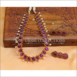 Beautiful Designer Kempu Necklace Set UC-NEW718 - Purple - Necklace Set