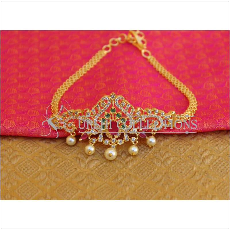 BEAUTIFUL GOLD PLATED CZ ARMLET M25 - BAJU BAND