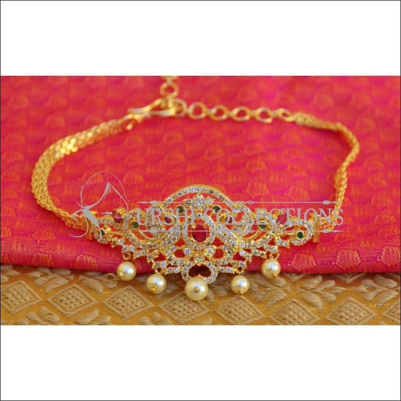 BEAUTIFUL GOLD PLATED CZ ARMLET M32 - BAJU BAND