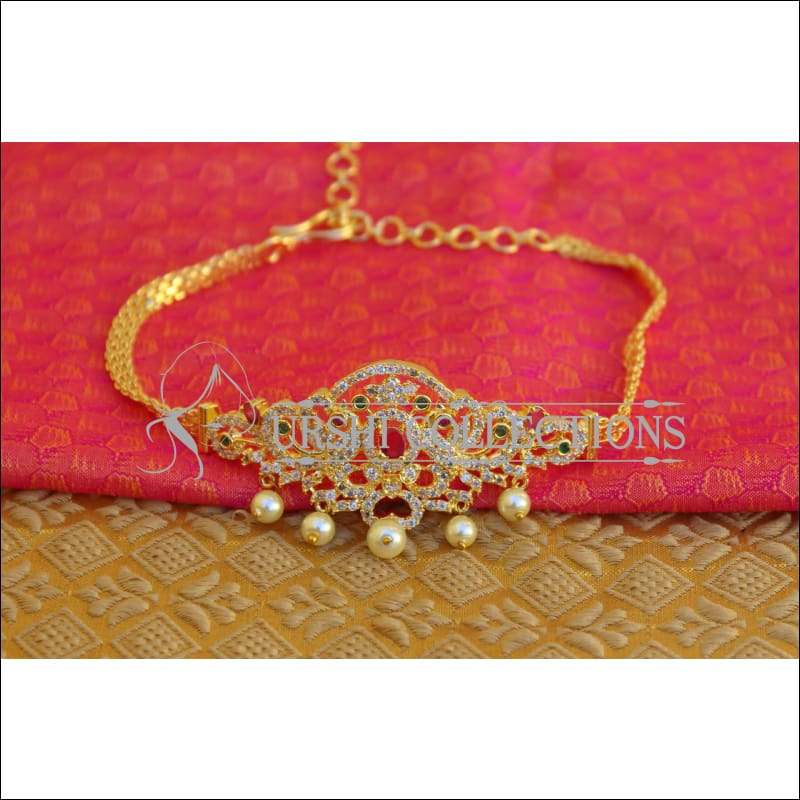 BEAUTIFUL GOLD PLATED CZ ARMLET M32 - BAJU BAND