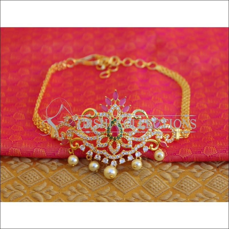 BEAUTIFUL GOLD PLATED CZ ARMLET M36 - BAJU BAND