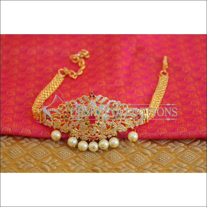 BEAUTIFUL GOLD PLATED CZ ARMLET M38 - BAJU BAND