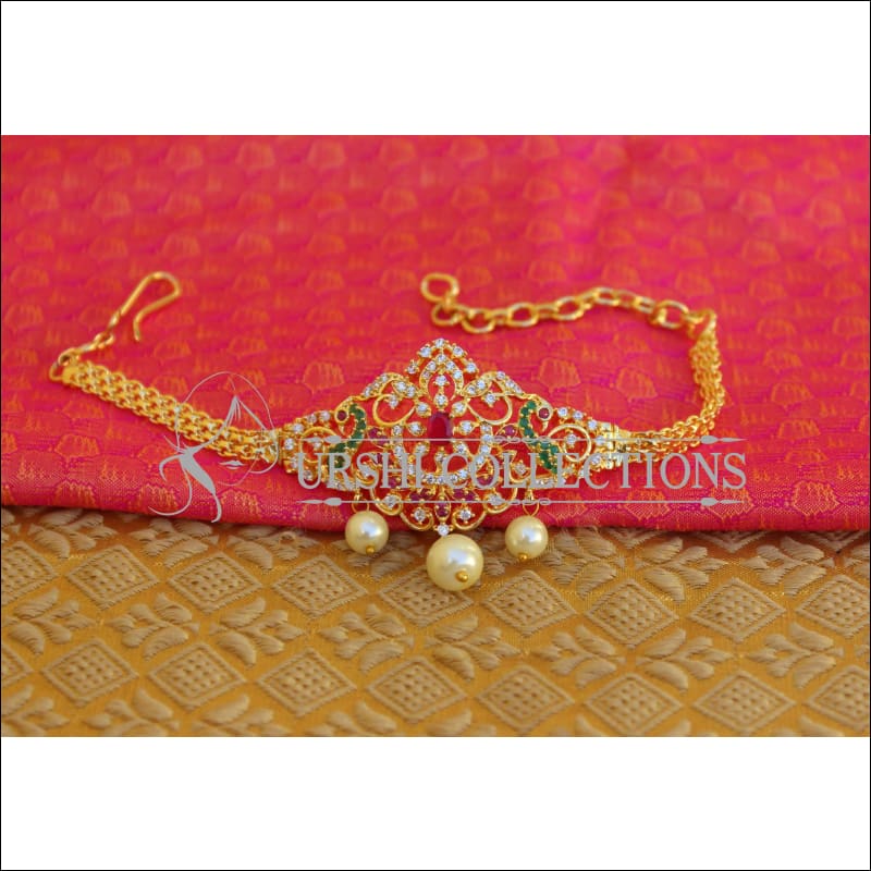 BEAUTIFUL GOLD PLATED CZ ARMLET M40 - BAJU BAND