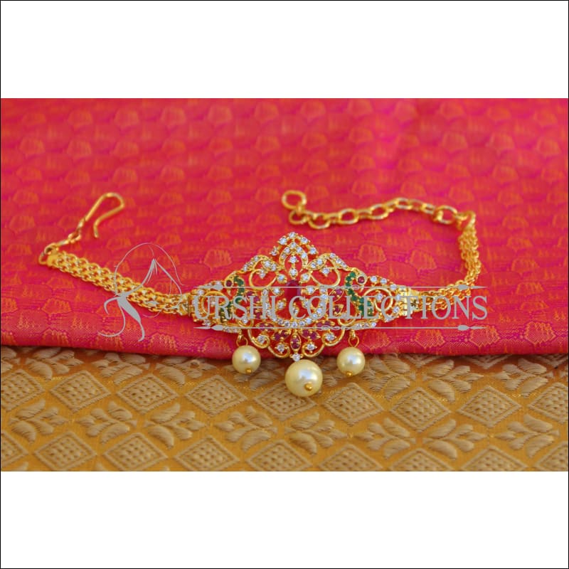 BEAUTIFUL GOLD PLATED CZ ARMLET M40 - BAJU BAND